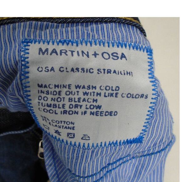 Martin + Osa Women's Y2K Classic Straight Jeans Low Rise Retro Denim 26 Long - Picture 7 of 8